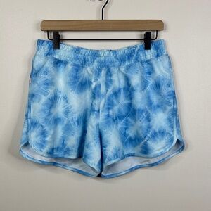 Wild Rye Blue Tie Dye Athletic Shorts Women's Size 10 Mountain Bike Hike NWOT